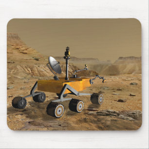 Mousepad Viagens do Laboratório de Ciência Mars perto de um