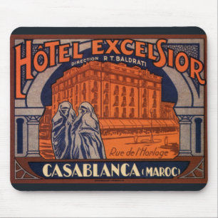 Mousepad Viagens vintage, Casablanca em Marrocos, África