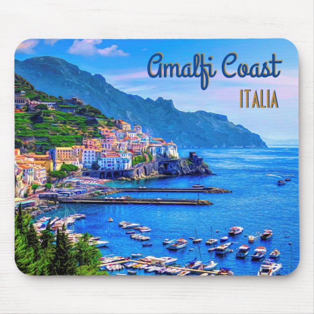 Mousepad Viagens vintage Costeira Amalfi (Frente)