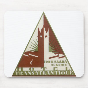 Mousepad Viagens vintage, Hotel Trans Atlantique, Argélia