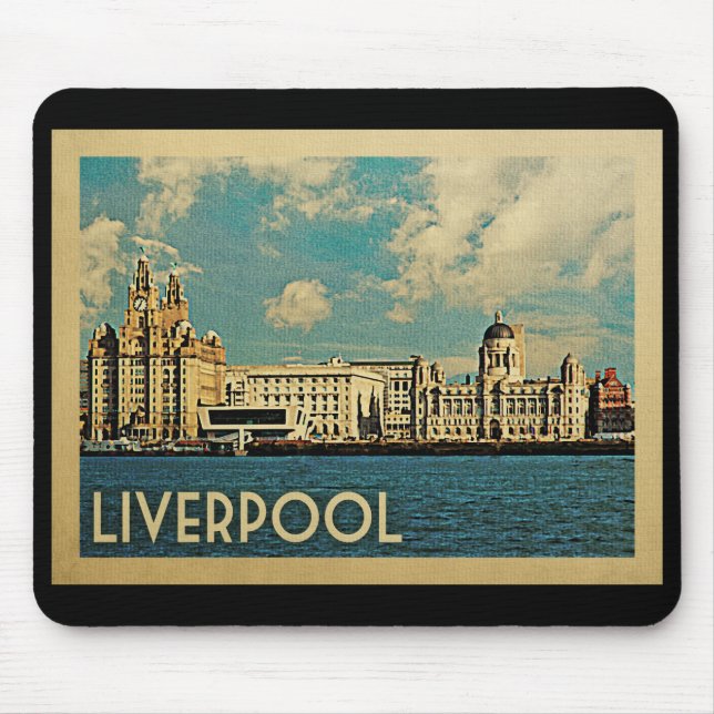 Mousepad Viagens vintage Liverpool (Frente)