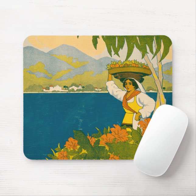 Mousepad Viagens vintage Para A Jamaica (Com mouse)