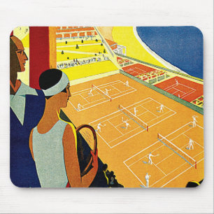 Mousepad Viagens vintage, Tênis, Esportes, Monte Carlo Môna