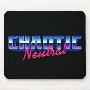 Mousepad Vibes Chaotic Neutrais dos anos 80