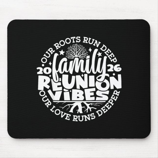 Mousepad Vibes de reunião familiar raízes profundas amor co (Frente)