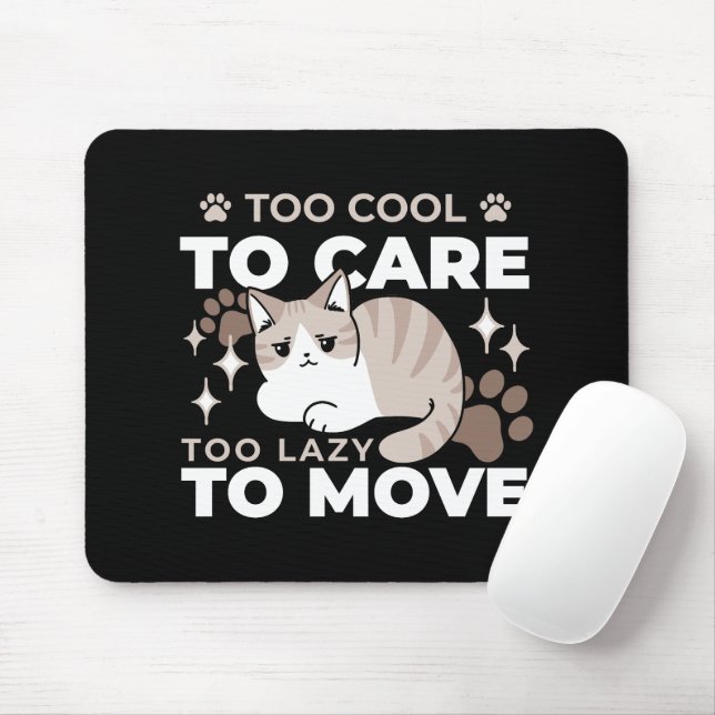 Mousepad Vibes relaxadas e preguiçosas para Design de gatin (Com mouse)