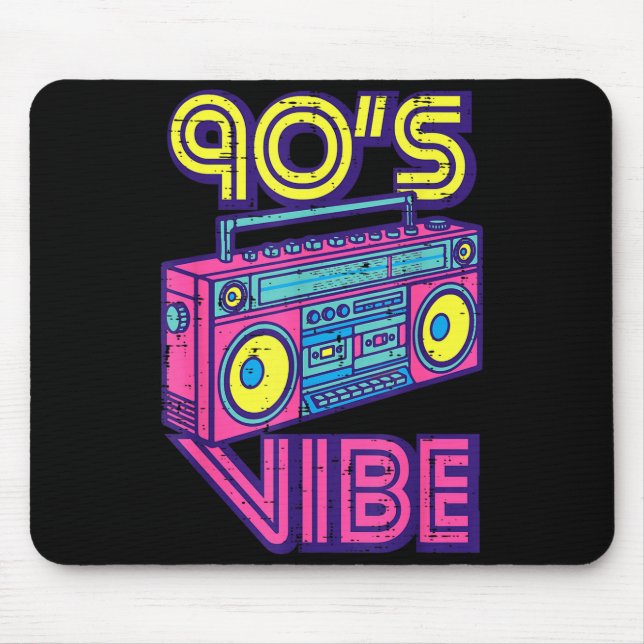 Mousepad Vibração dos Anos 90 Caixa de Som Radio Amante de  (Frente)