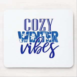 Mousepad Vibrações aconchegantes de inverno natal homens mu