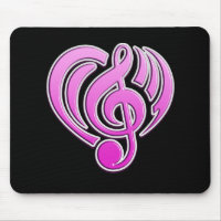 Vibrações Amor Musical Coração Rosa Nota Musical D