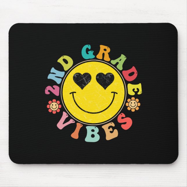 Mousepad Vibrações da 2ª Série Rosto Feliz Presente Sorriso (Frente)