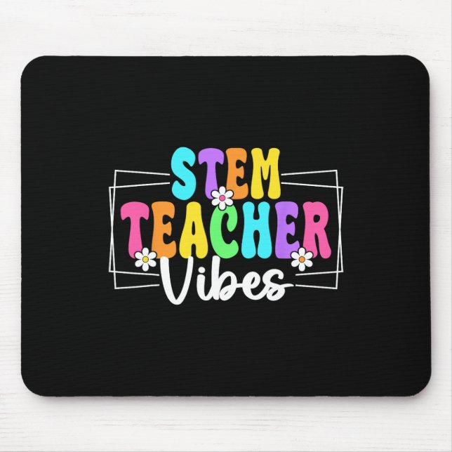 Mousepad Vibrações De Professores De Stem De Volta À Escola (Frente)