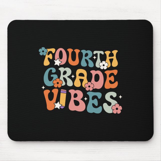 Mousepad Vibrações de Série De Volta à Escola Retro Profess (Frente)