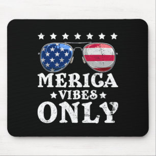 Mousepad Vibrações Divertidas da América Apenas Bandeira Am