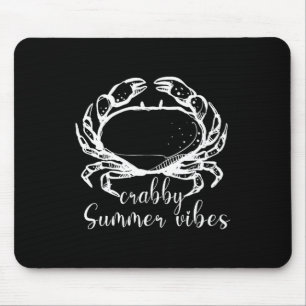 Mousepad Vibrações Irritadiças de Verão,amo Caranguejo, Pre