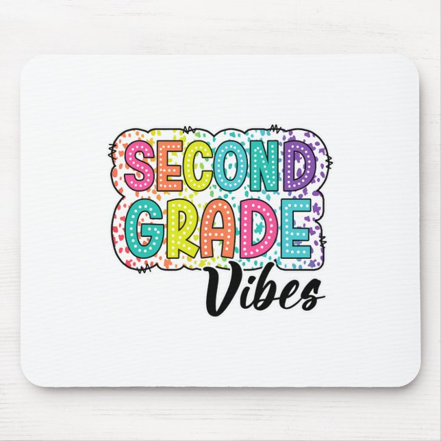 Mousepad Vibrações Rétro da Segunda Série Volta às Aulas 2ª (Frente)