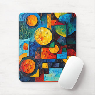Mousepad Vibrant Dreams Geometry – Bold Modern Abstract Art