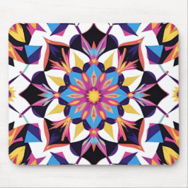 Mousepad Vibrant Kaleidoscope Mandala Pattern