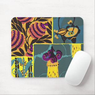 Mousepad Vibrante Estilo Maximalista com Estampa Floral Rox