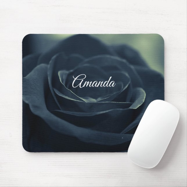 Mousepad Víbula Gótica Preta Rosa (Com mouse)