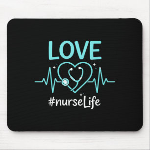 Mousepad Vida de enfermeira rn lpn cna semana da saúde 2026