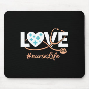 Mousepad Vida de enfermeira rn lpn cna semana da saúde 2026