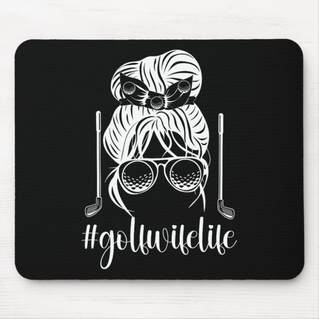 Mousepad Vida de Esposa de Golfista Esposa de um Jogador de (Frente)
