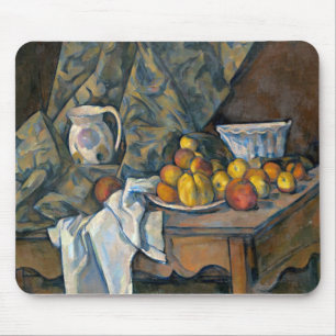 Mousepad Vida de Paul Cezanne ainda com maçãs e pêsseg