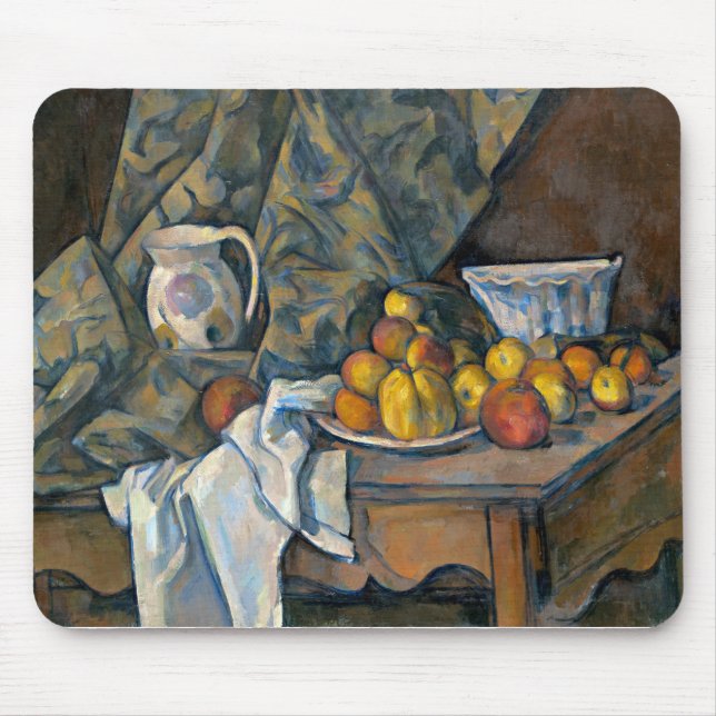 Mousepad Vida de Paul Cezanne | ainda com maçãs e pêssegos, (Frente)