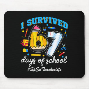 Mousepad Vida de professor especializado Sobrevivi 67 dias