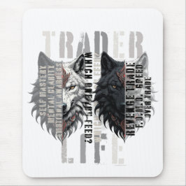 Mousepad Vida de trader | Lobo | Ambos os lados