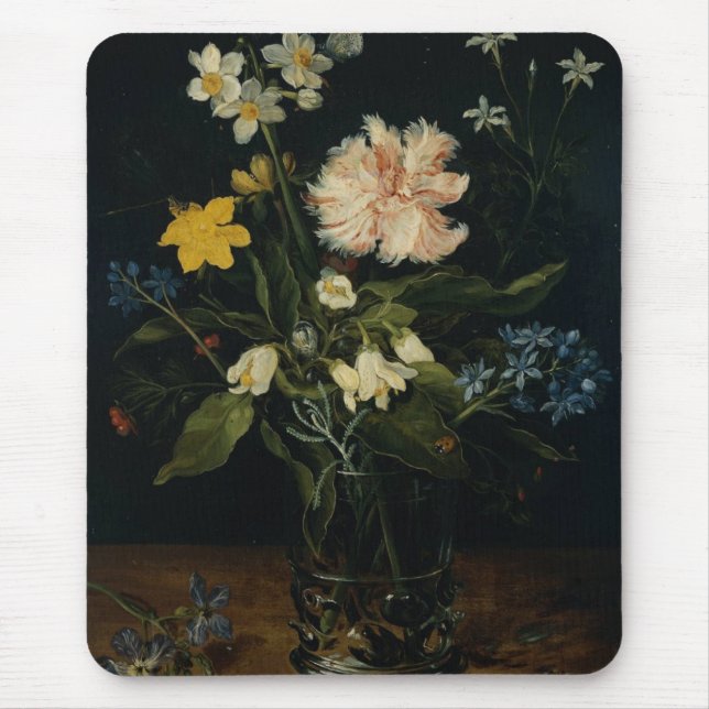 Mousepad Vida Estática Com Flores Num Vidro (Frente)