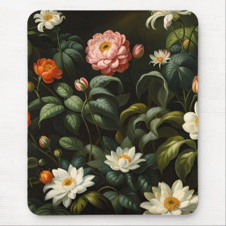 Mousepad Vida Floral Botânica Vintage de Jardim