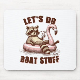 Mousepad Vida no Lago Modo Lago Barco Guaxinim Vamos Fazer