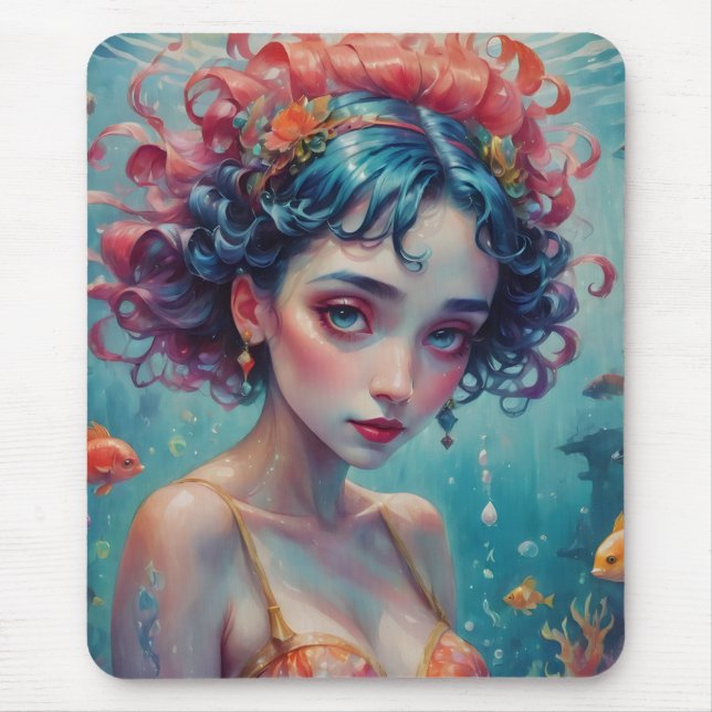 Mousepad Vida numa tigela de peixe n.o 2, uma almofada de r (Frente)