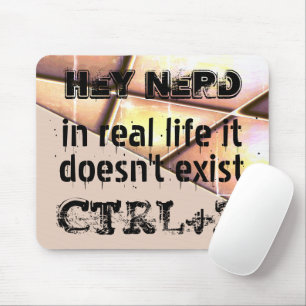 Mousepad Vida real não há desfazer, versão do nerd - Salmão