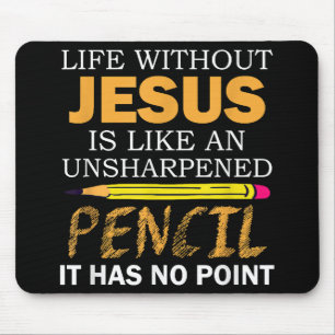 Mousepad Vida Sem Jesus Engraçado Cristão Fé Religiosa