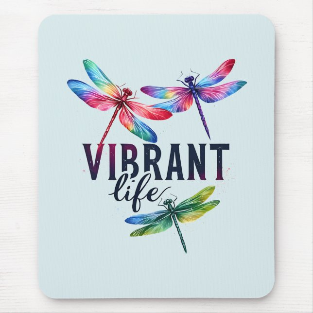 Mousepad Vida Vibrante - Dragonista Artístico (Frente)