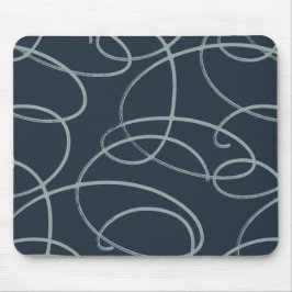 Mousepad Videira Giratória Abstrata | Azul Moderno Texturiz