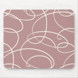 Mousepad Videira Giratória Abstrata | Rosa Moderno para Mes