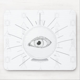 Mousepad Vidente Olho Vidente Bola de Cristal Esotérica