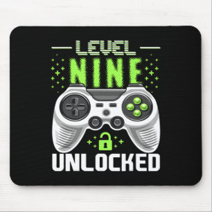 Mousepad Vídeo do Nível 9 Desbloqueado Jogo 9º Aniversário 