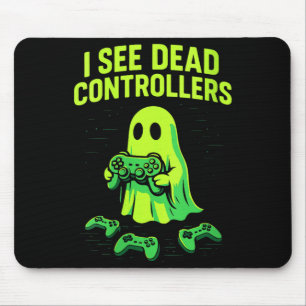 Mousepad Vídeo engraçado de Halloween com fantasma feminino