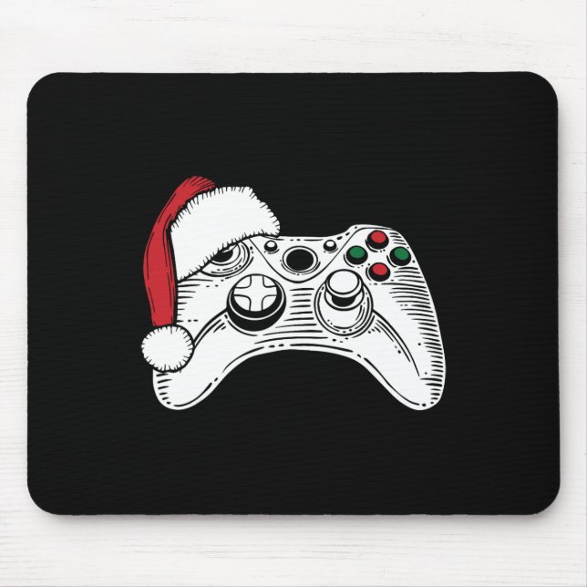 Mousepad Vídeo game Controlador Santa Hat Jogos de Natal X (Frente)