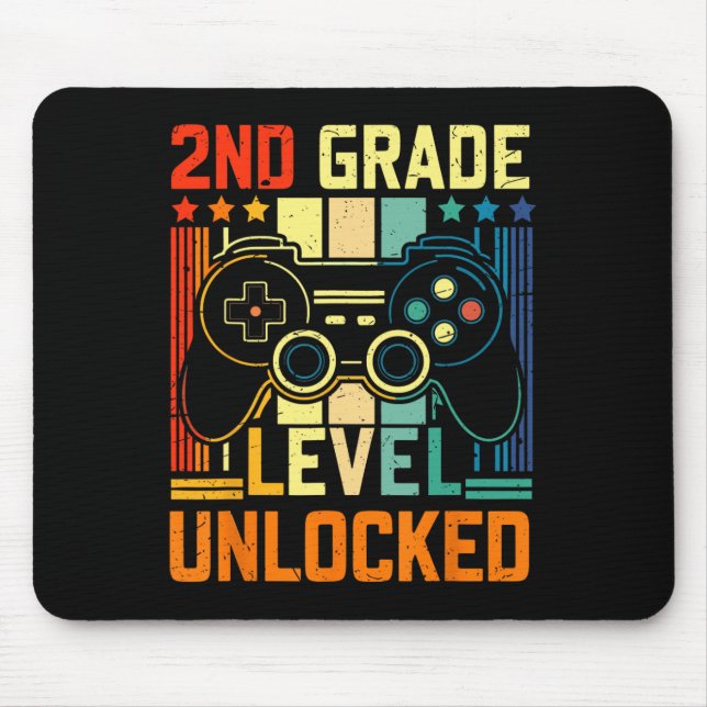 Mousepad Vídeo Game Desbloqueado Nível 2ª Série Ck Volta às (Frente)