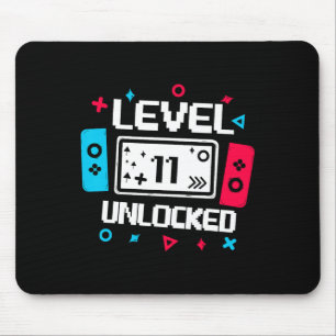 Mousepad Vídeo Gamer 11 Birthday Gift de Nível 11 desbloque