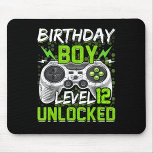 Mousepad Vídeo Gamer 12 Birthday Gift G desbloqueado do Nív