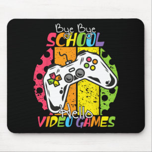 Mousepad Videos games de Alô do Dia da Faculdade de Tchau