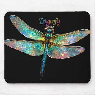 Mousepad Vidro Colorido Libélula