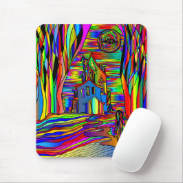 Mousepad Vidro De Mancha Abstrato, Assustador,