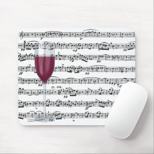 Mousepad Vidro De Vinho Vermelho Na Música